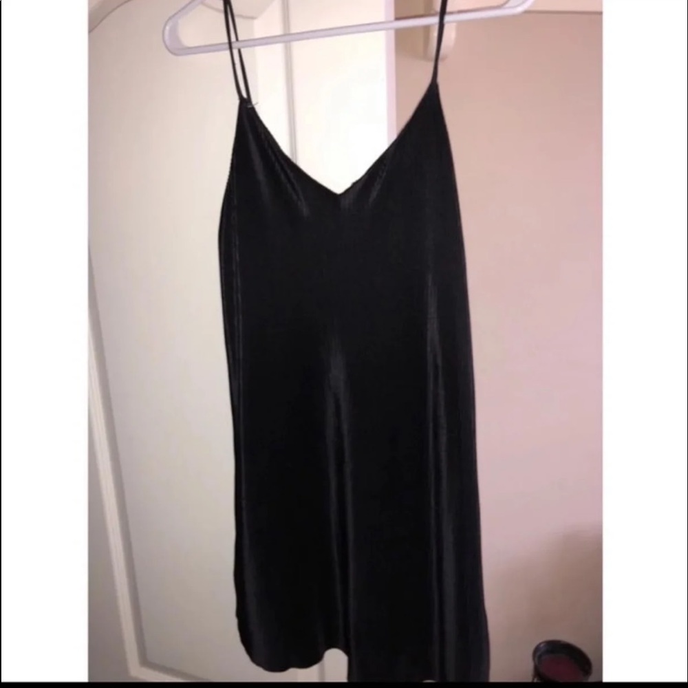 Black Satin Slip Dress